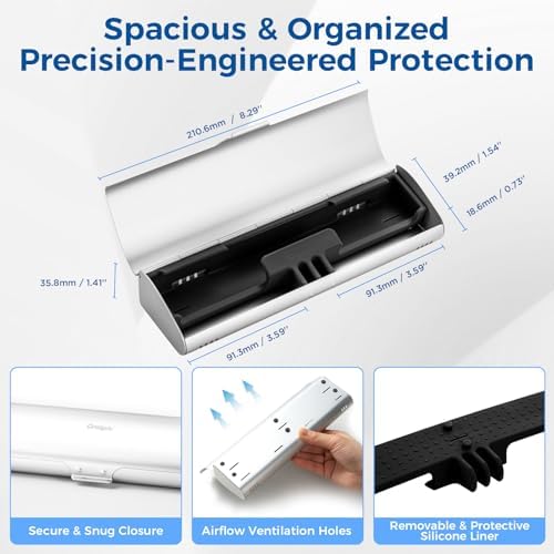 Aluminum Electric Toothbrush Travel Case, 2 in 1 Travel Toothbrush Holder for Oral B/Oral-B Pro 1000 1500 5000 and Most Electric Toothbrush for Traveling, Removable Silicone Liner-Silver - Image 4
