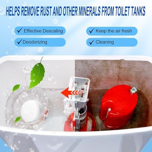 Automatic Toilet Bowl Cleaner Tablets, Bleach.Descale & Deodorize-Tank Drop-In Tablets for Stain&Limescale Removal, Fresh Scent, Septic-Safe, Compatible with effective to use Works with Toilets -good - Image 4
