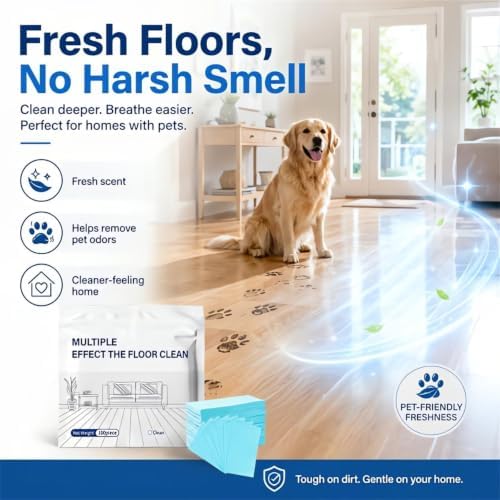 Floor Cleaning Tablets Multi-Surface Cleaner, Cleaning Sheets Water Soluble Floor Cleaner for Mopping for Hardwood, Laminate Floors, Wall Tiles, Glass, Robot Vacuum (Blue,200) - Image 5