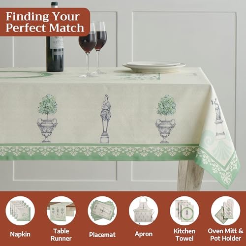 Maison d' Hermine Table Cloth Rectangle Table Reusable 100% Cotton 54"x72" - Image 4