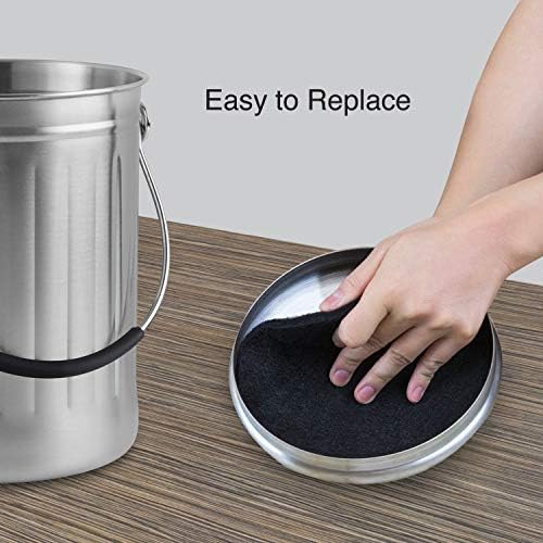 12 Pieces Activated Carbon Compost Bin Filters - 6.7 Inch Extra Thick Indoor Compost Bucket Filter Activated Charcoal Countertop Replacement Bin Filters, Round - Image 5