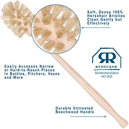 Redecker Bottle Brush, Light Horsehair, 13.75 Inch - Image 3