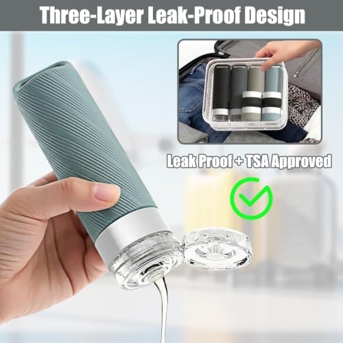 Travel Toiletry Containers 26Pcs Silicone Leakproof TSA Approved Set - Image 3