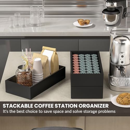 Bamboo Kitchen Drawer Organizer, 2-Pack, 12" x 6" x 2.5"，Black - Image 3