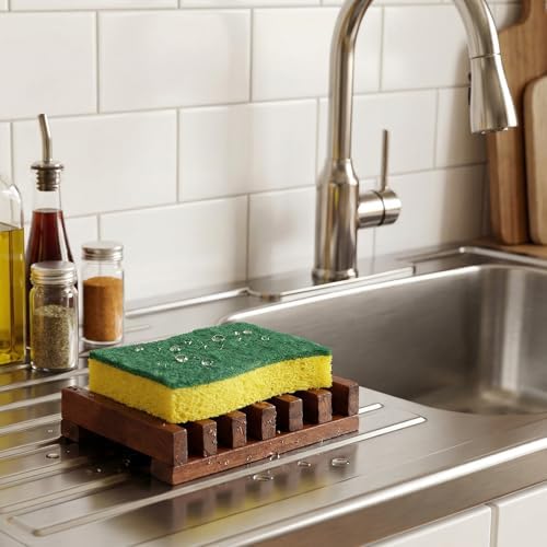 Wood Soap Holder for Shower Teak Soap Dish Teak Wood By HTB Soaps Tray for Shower Kitchen Sink Sink Bathroom Bathtub Extend Soaps Life and Keep Dry - Image 5