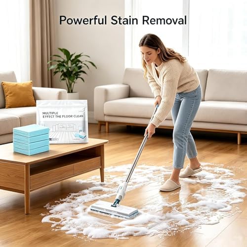 100 Pcs Multi-surface Floor Cleaning Tablets, Floor Cleaning Tablets Multi- Surface Cleaner, Multiple Effect the floors Clean, Concentrated Cleaner for Hardwood, Tile, Laminate & More (Yellow) - Image 2