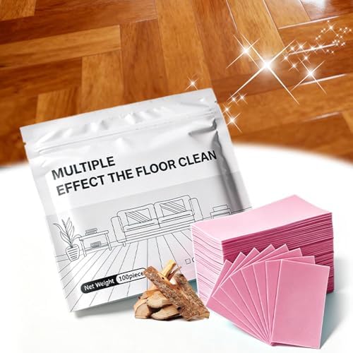 100 Pcs Floor Cleaning Tablets Multi-Surface Cleaner, 2026 New Floor Cleaning Solution Tablets, Dissolvable Pre-Measured Deep Cleaning Cleaning Solution, for Tile and Vinyl Floors (Pink, 100pcs) by Unknown