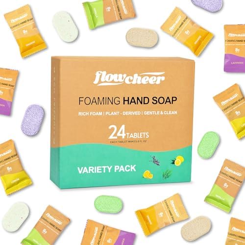flowcheer Foaming Hand Soap Tablets (24 Pack) + All-Purpose Cleaner Refill Tablets (12 Pack) Bundle – Eco-Friendly Hand Wash & Multi-Surface Household Cleaning Set - Image 2