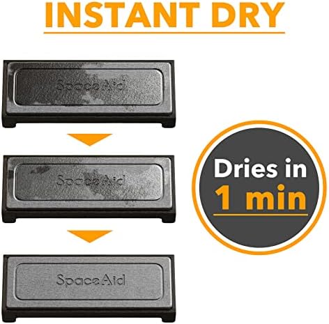 SpaceAid DryingNeat Sink Organizer, Instant Dry Sink Caddy Organizers, Kitchen Sponge Soap Holder Dispenser, Countertop Fast Drying Counter Tray Rack (Bamboo Rack, Black) - Image 2