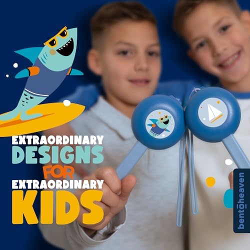 Bentoheaven Kids Utensils Set with Case, Reusable Fork & Spoon, Shark - Image 5