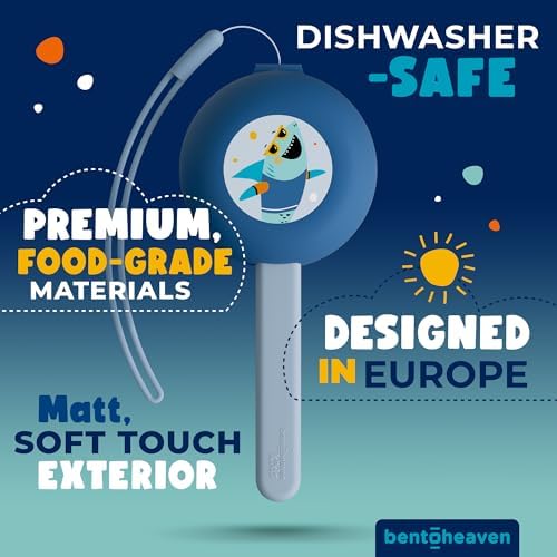Bentoheaven Kids Utensils Set with Case, Reusable Fork & Spoon, Shark - Image 2