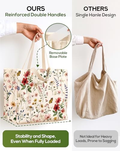 Miss Adola Cute Extra Large Canvas Grocery Tote Bag - Image 4