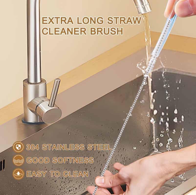 2-in-1 Wood Bottle Brush & Stainless Steel Straw Cleaning Brush - Image 6