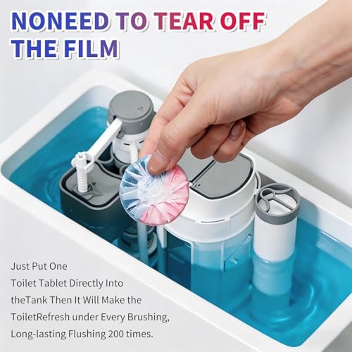 SOPAMI Automatic Toilet Bowl Cleaner Tablets Drop-In Tank Cleaner for Bathroom 6pcs Prevent Stains & Deodorize, Long-Lasting Cleaning Tabs, Easy-Use Freshener for Bowl & Tank - Image 3
