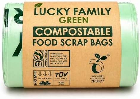 1.3 Gallon Compost Bags for Kitchen Countertop Bin, Compostable, 50 Count by INNOTAK