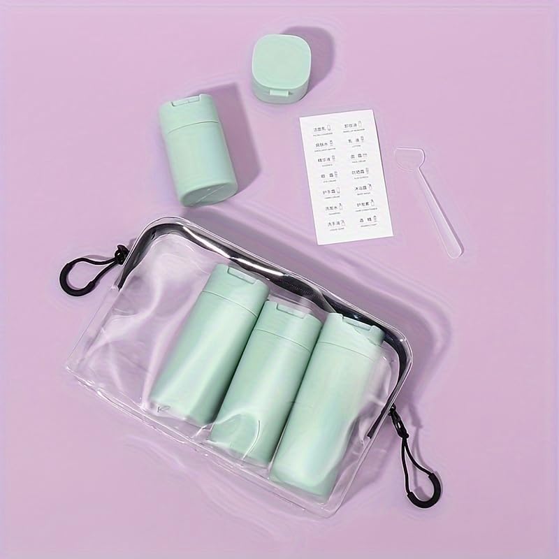 5pcs Travel Cream Dispenser Bottles Set Travel Bottles Toiletry Containers Set, TSA Approved, Travel Essentials - Image 5