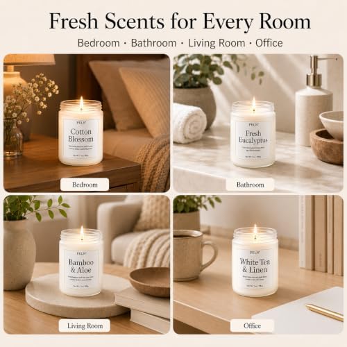 Scented Candles Gift Set, 6 Pack Clean Living Scented Candles - Image 6