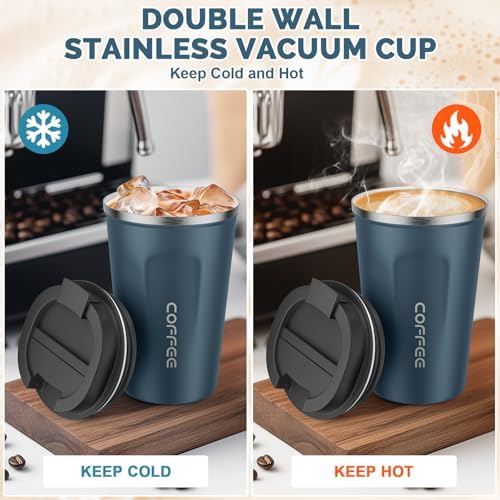 CS COSDDI 12 oz Coffee mug - Stainless Steel Coffee Cup with Leakproof Lid - Image 3