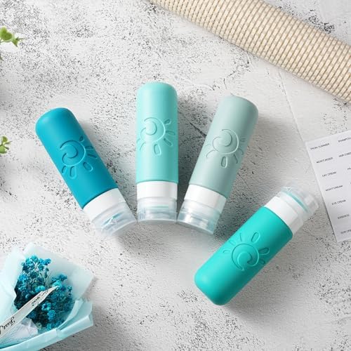Zafit Travel Bottles for Toiletries, TSA Approved Travel Containers 3oz Leak Proof Travel Tubs Refillable Liquid Travel Accessories for Shampoo Conditioner Lotion Body Wash(Multicolored H) - Image 4