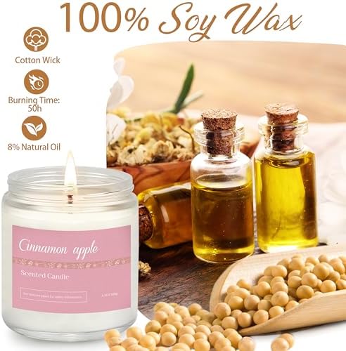 Scented Candles Gift Set for Women, 6-Pack Fall Soy Candles for Home Decor - Image 7