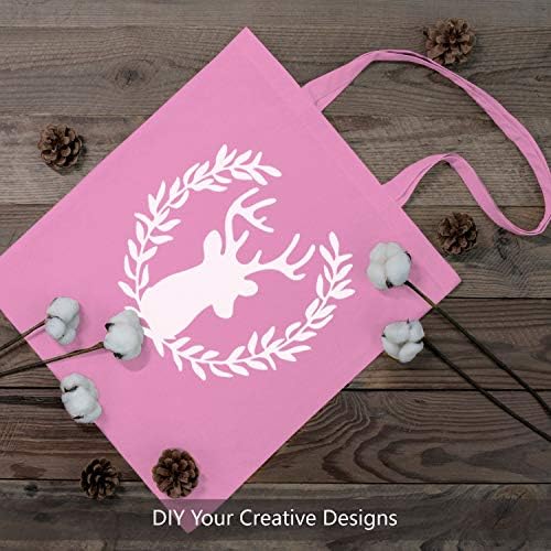 TOPDesign 24-Pack Economical 16"x15" Baby Pink Cotton Tote Bag, Lightweight Medium Reusable Grocery Shopping Cloth Bags, Suitable for DIY, Advertising, Promotion, Gift, Activity - Image 3
