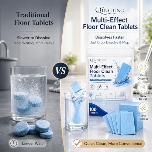 Multi-Effect Floor Clean Tablets, 100 Count, Concentrated Floor Cleaning Tablets for Mopping, Fast-Dissolving Hard Floor Cleaner Tablets, No-Mess for Tile, Laminate & Sealed Wood Floors (1bag(100)) - Image 5