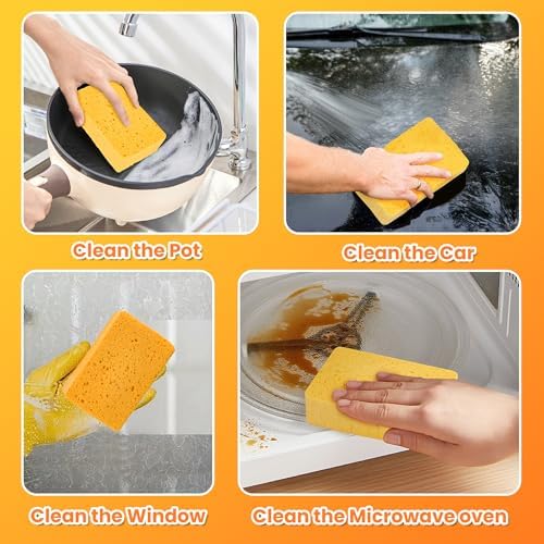 8-Count Pop Up Cellulose Sponges, Yellow - Image 6