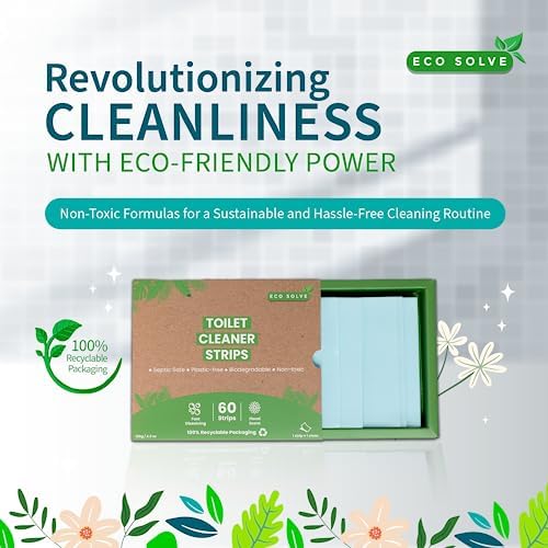 Toilet Bowl Cleaner Strips, Eco-friendly, Non-toxic, Septic Safe, Removes Odors & Stains, Plastic-free, Natural Toilet Bowl Cleaner for Quick and Easy Cleaning, Toilet Fresheners (180 count) - Image 6