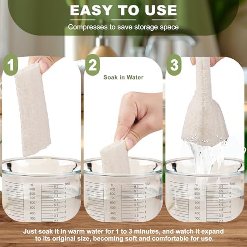 7 Pack Natural Loofah Sponge Exfoliating Body Scrubber 5 Inch - Image 6