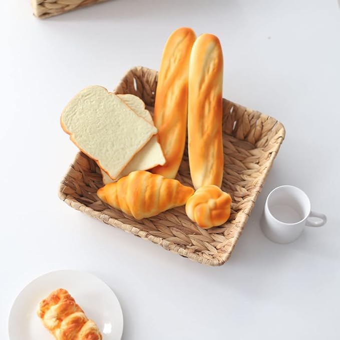 Grass Weaving Tray, Grass Storage Bins for Fruit or Tea,Arts and Crafts. (1) (Rectangle-1PC)