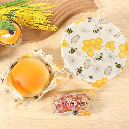 Reusable Beeswax Wraps Roll 13 x 39 Inch, Organic Eco-Friendly Sustainable Beeswax Food Wraps, Food Storage Wraps Beeswax Paper Cloth for Sandwich, Cheese, Fruit, Bread, Snacks - Image 6