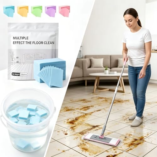 Floor Cleaning Tablets 100 Count Dissolvable Sheets for Hardwood Tile Laminate Vinyl Concentrated Deep Solution Space Saving Mop Refills Meets everyday needs - Image 3