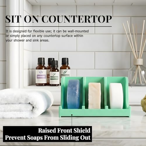 Soap Holder for Shower Wall, 3-Compartment Soap Dish [Patent Pending] - Image 6