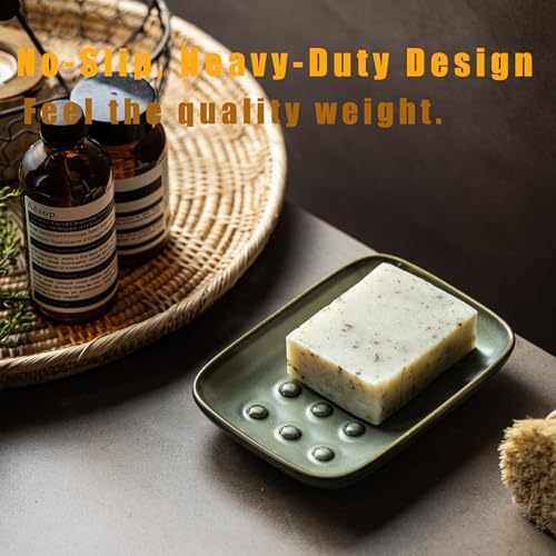Miamolo Bar Soap Holder, Ceramic Soap Dish for Bathroom, Keep Soap Dry - Image 4