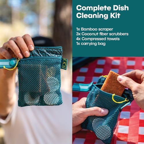 AR Adventure Ready Scrub & Dry Dish Cleaning Kit for Camping & Backpacking - Image 4
