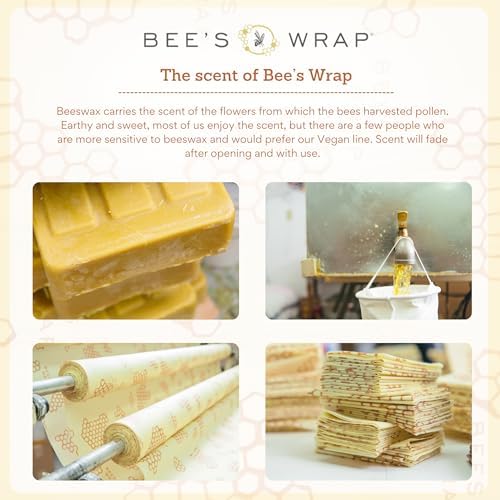 Bee's Wrap Beeswax Food Wraps, 3 Medium Pack - Meadow Magic - Image 7