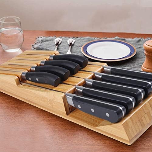 NIUXX Bamboo In-Drawer Knife Block Set for 9 Knives(Not Included) - Image 6