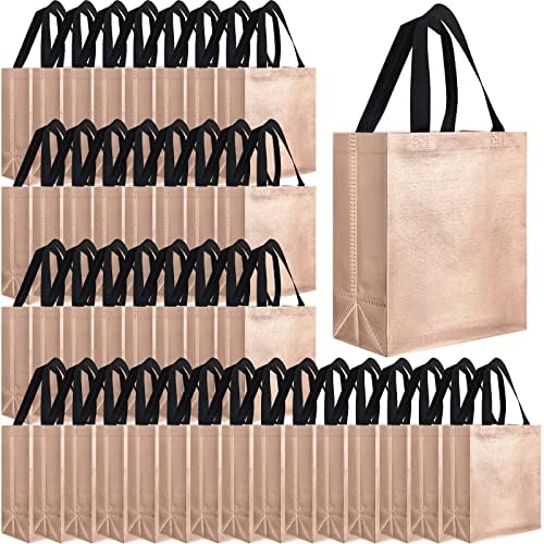 Eccliy 80 Pcs Reusable Gift Bags, Medium, Champagne by Eccliy