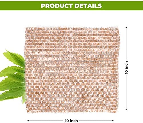 rE: REKURATOR Hemp Scrubber – 100% Hemp Fiber, Loosely Woven Two-Layer Mesh, Non-Scratch, Plastic-Free, Unbleached, Multi-Purpose for Dishes, Produce & Bathing (3-Pack) - Image 2