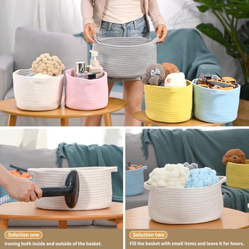 Happyiren Small Gift Basket with Gift Wrap Cellophane Bag and Ribbons, Gift Baskets for Christmas Thanksgiving Birthday Baby Shower Raffle Burr, - Rope Decorative Storage Organizer Container - Image 5