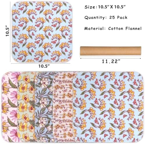 25 Pack Reusable Tissue Paperless Towel Roll Washable Cotton for Kitchen Towels Zero Waste Products Replacement Tissue (RT-H) - Image 2