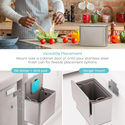 Home Zone Living Kitchen Compost Bin with CleanAura Odor Control - Image 6