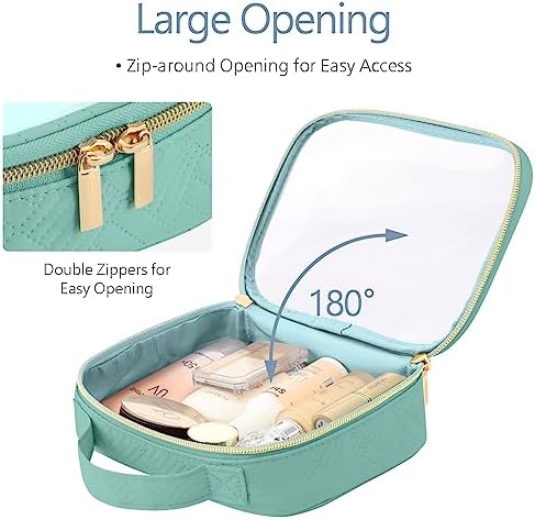 PACKISM Clear Makeup Bag Travel - TSA Approved Toiletry Bag, 2 Pack Green - Image 3