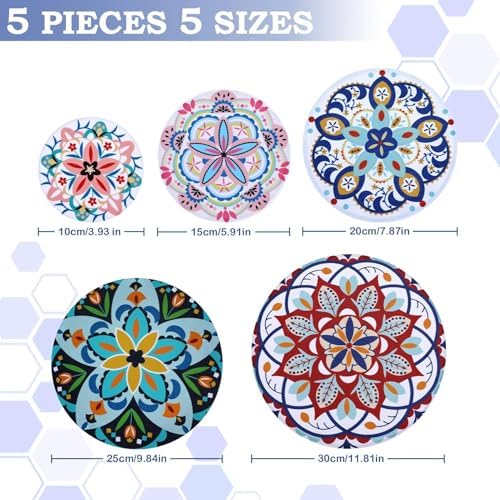 5Pcs Reusable Beeswax Elastic Bowl Covers for Bread Proofing and Food Cover - Image 2