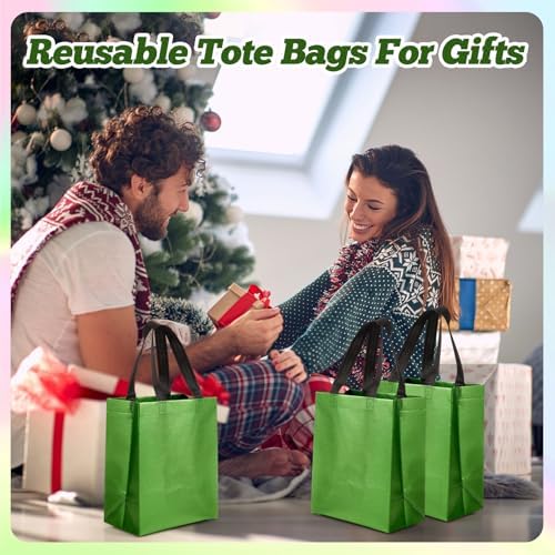 Eccliy 80 Pcs Reusable Gift Bags, Medium, Green - Image 5