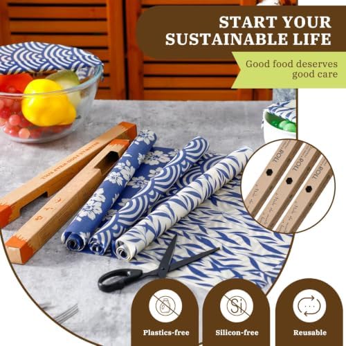 3 Rolls 13 x 40 Inches Japanese Style Beeswax Wraps - Image 7