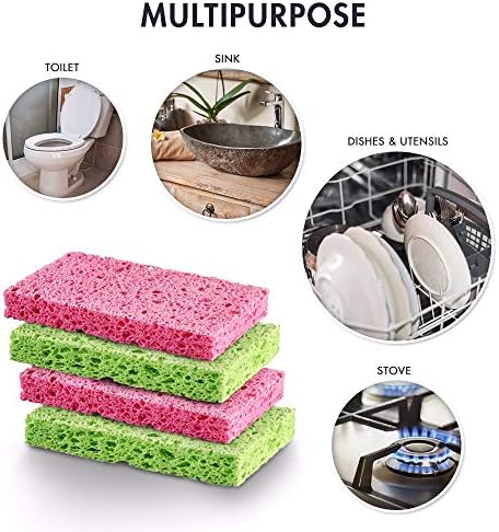 SCRUBIT Cleaning Scrub Sponges, [New Packaging] Non-Scratch Kitchen Sponges for Dishes -12 Pack Dishwashing Sponge - Assorted Colors Package May Vary - Image 7