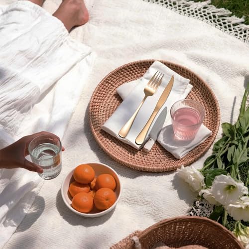 Travel Utensils with Case, Portable Silverware Set Stainless Steel Lunch Box Travel Cutlery Set for Work, Camping, Picnic, Hiking, Office (Rose Gold) - Image 6