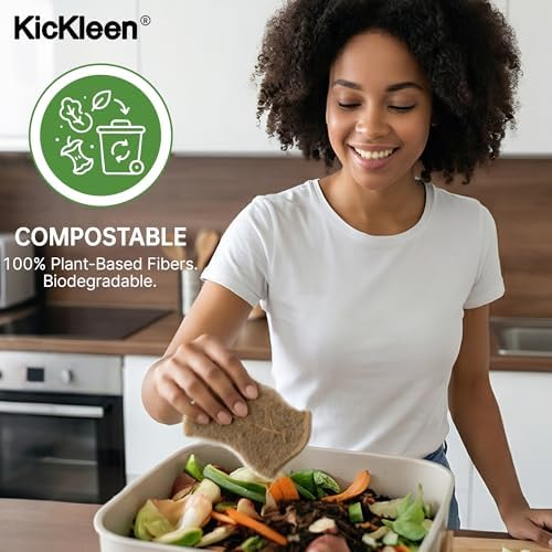 9 Pack Biodegradable Natural Dish Kitchen Sponges - Image 5