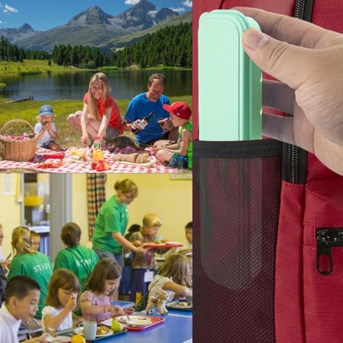 4 Sets Reusable Utensils Set with Case,Camping Cutlery Set Travel Silverware Set with Case Lunch Utensils Set for Work,Utensil Sets for Lunch Picnic Daily Use Outdoor (Lightgreen) - Image 6